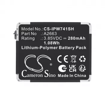 CAMERON SINO vervangingsbatterij type A2663 voor Apple Watch Series 7 41mm A2473/A2475/A2476 (Cs-ipw741sh)