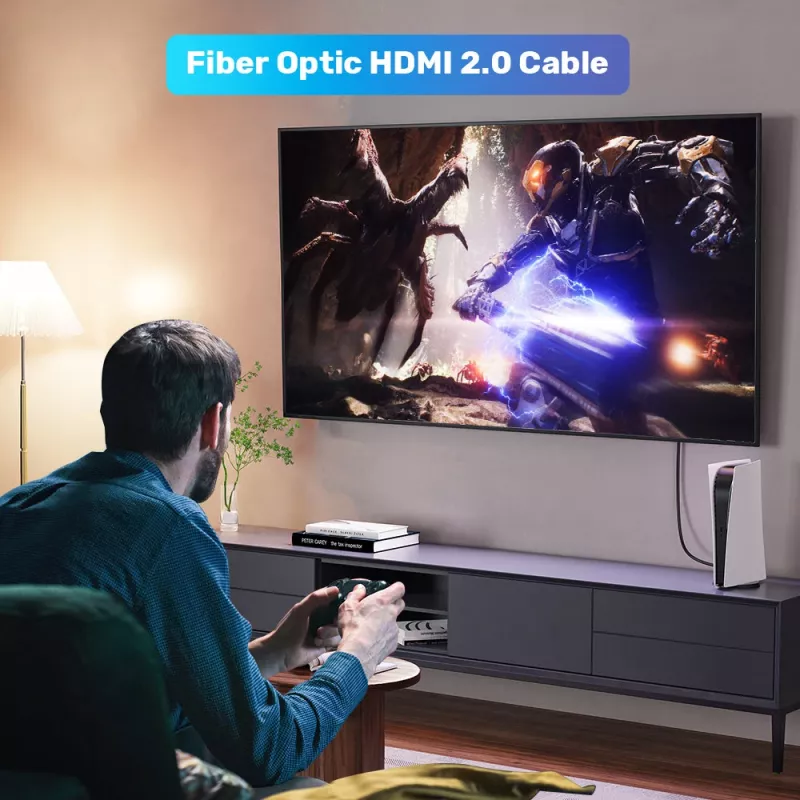 UNITEK C11072BK-30M HDMI 2.0 Active Optical Cable 4K 60Hz 30m zwart