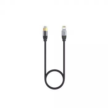 UNITEK Cat.8 S/FTP Ethernet patchkabel 10m RJ45 40Gbps 2000MHz verguld zwart
