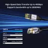 UNITEK Cat.8 S/FTP Ethernet patchkabel RJ45 15m zwart