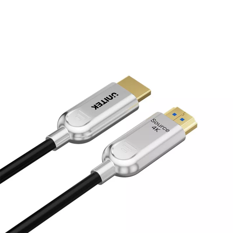 UNITEK HDMI 2.0 Active Optical Cable (AOC) 4K 60Hz 50m zwart