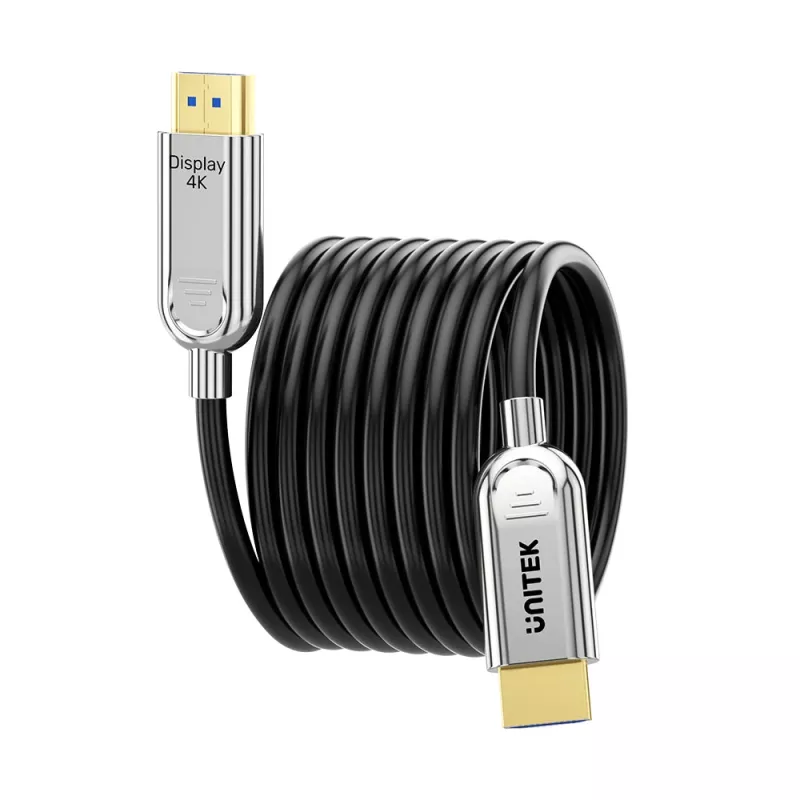 UNITEK HDMI 2.0 Active Optical Cable (AOC) 4K 60Hz 50m zwart