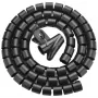 UNITEK spiraalkabel-organizer, 10 meter, 22 mm diameter, zwart