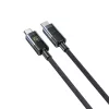 UNITEK USB-C naar USB-C kabel 60W PD 480Mbps met LED-indicator 3m gevlochten zwart