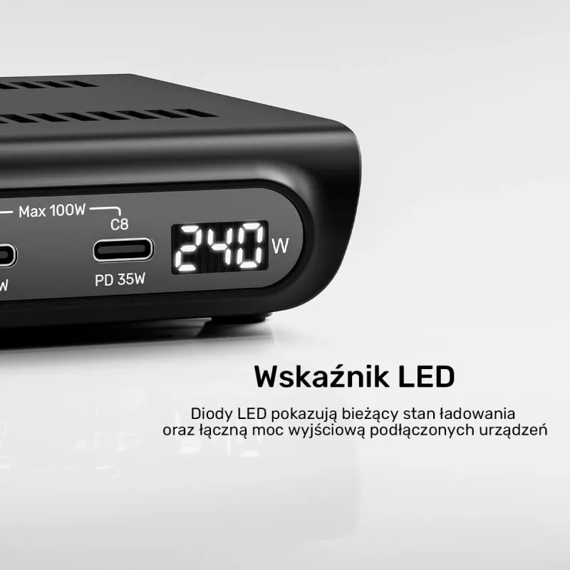 UNITEK 10-poorts USB-C & USB-A 240W oplaadstation