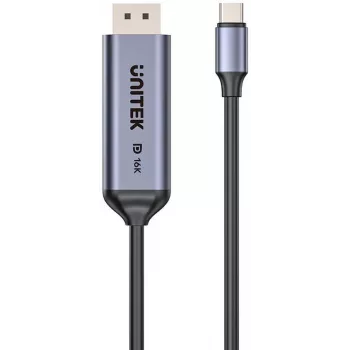 UNITEK Bidirectionele USB-C naar DisplayPort kabel 16K 80Gbps HDR 1,8m