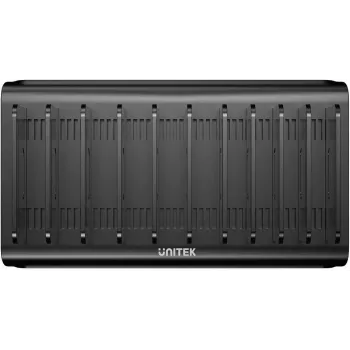UNITEK 10-poorts USB-A/USB-C intelligent oplaadstation 120W PD 3.0 zwart