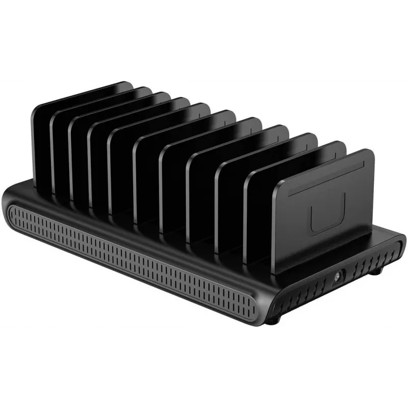 UNITEK 10-poorts USB-A/USB-C intelligent oplaadstation 120W PD 3.0 zwart