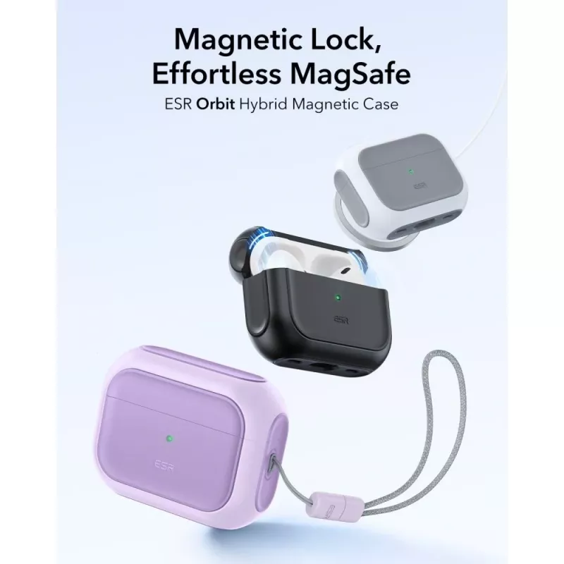 ESR Orbit HaloLock MagSafe hoes voor Apple AirPods Pro 3, lavendel