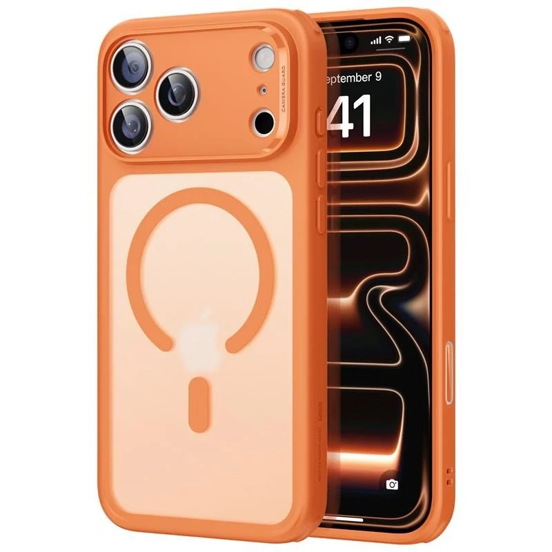 ESR Classic Hybrid MagSafe Case voor Apple iPhone 17 Pro Max, mat oranje