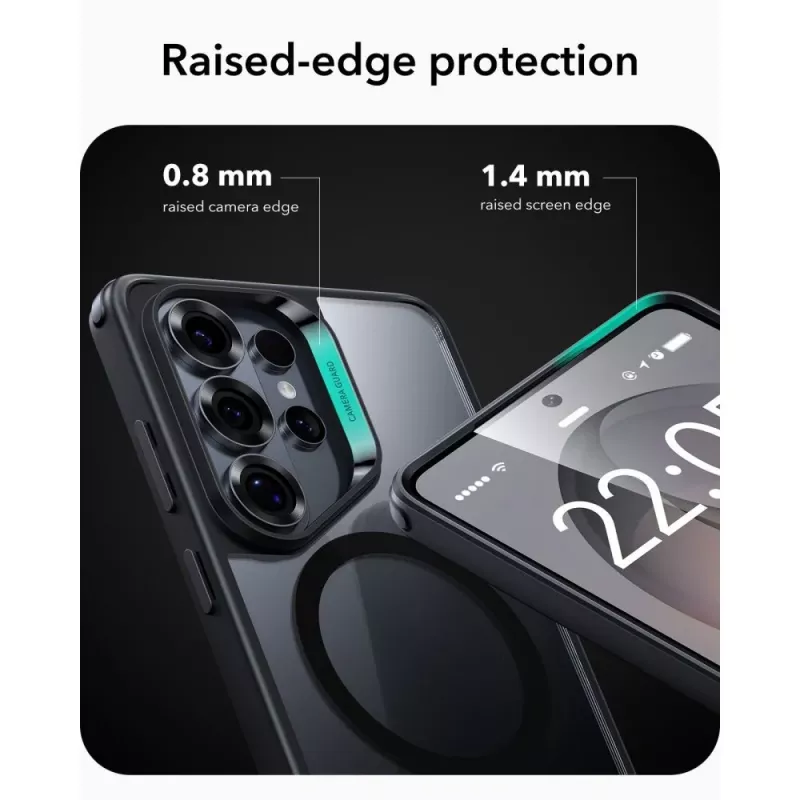 ESR Classic Hybrid MagSafe Case voor Samsung Galaxy S26 Ultra, Clear/Black