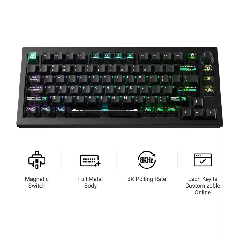 Keychron L5W-W1 Lemokey Magnetic Cyber 75% Hall Effect gamingtoetsenbord