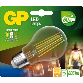 GP Lighting LED FlameSwitch E27 7W (60W) 806 lm warmwit/vlameffect