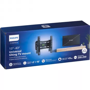 Philips Universal Tilting TV Wall Mount 13-43 inch, 45 kg, zwart