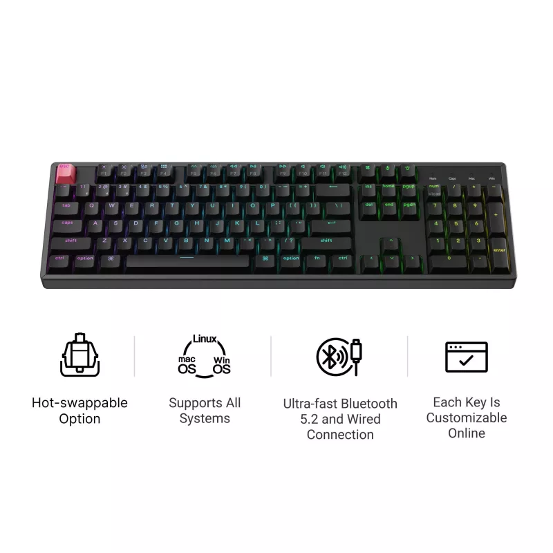 Keychron K10X-H4 full size Banana Switch RGB hot-swap mechanisch toetsenbord