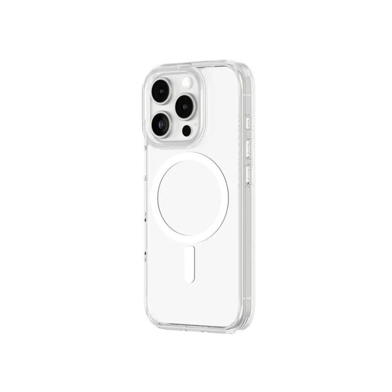 AMAZINGTHING Minimal Mag Case siliconenhoes met magneetring voor iPhone 16 Pro - transparant