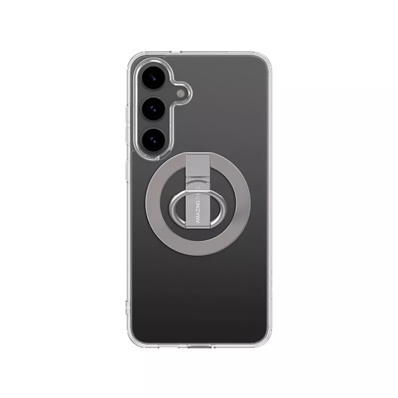 AMAZINGTHING Minimal Mag Case met magneetring voor Samsung Galaxy S25+ - Transparant