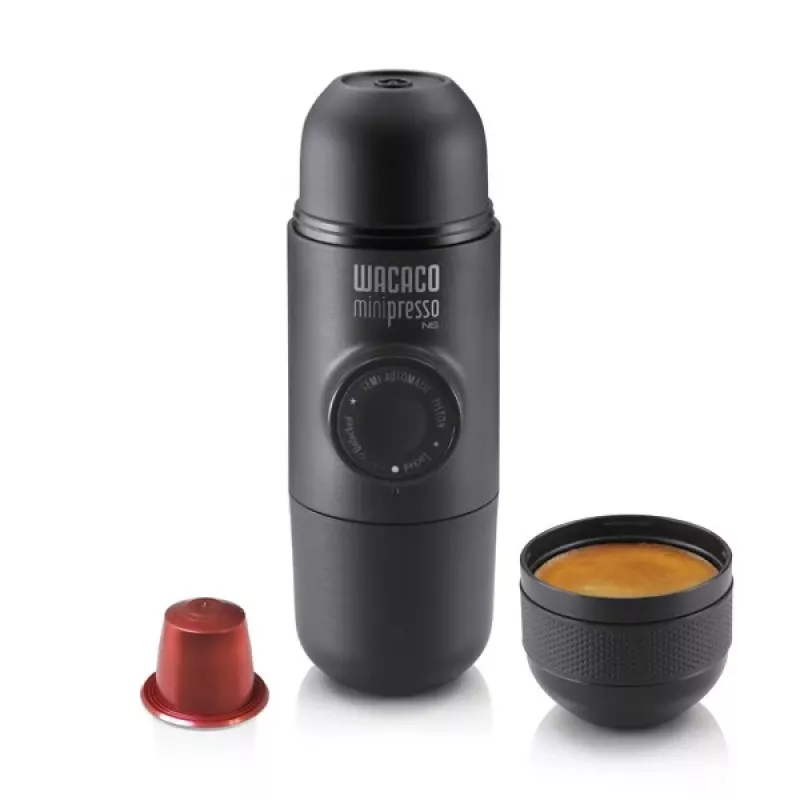 WACACO Minipresso NS draagbare espressomachine voor Nespresso-capsules, zwart