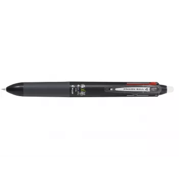 PILOT PEN FriXion Ball 4 uitwisbare gelpen 4-in-1 zwarte behuizing 0,5 mm extrafijn