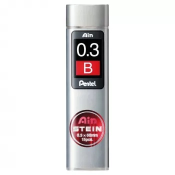 Pentel Ain Stein mechanische stiften - B - grijs - 0,3 mm - 60 mm - 15 stuks