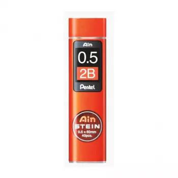 Pentel C275-2BO Super Hi-Polymer stiften navulverpakking 0,5 mm 2B oranje 40 stiften doos