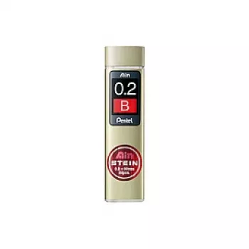 Pentel Ain Stein mechanische vulpotloodstift 0,2 mm hardheid B 20 stiften zwart