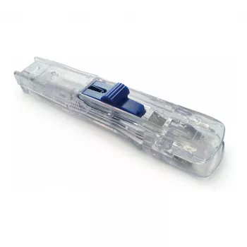 Rapesco Supaclip 40 dispenser - transparant - 40 vel - RVS-clips - 8 clips inbegrepen