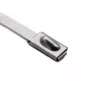 HellermannTyton 111-93088 RVS kabelbinder met PA11-coating, 201 mm lengte, 4,6 mm breedte, 0,3 mm dikte, 50 mm bundeldiameter, metaalkleurig/zilver, 100-pack