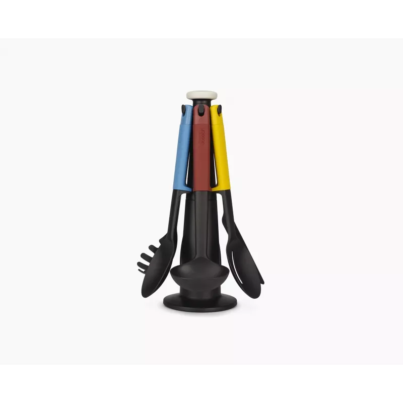 Joseph Joseph Elevate 6-delige veelkleurige keukengerei-set met draaibare opbergstandaard