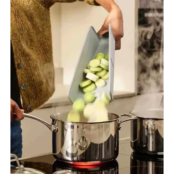 Joseph Joseph Chop2Pot Plus blauwe opvouwbare snijplank