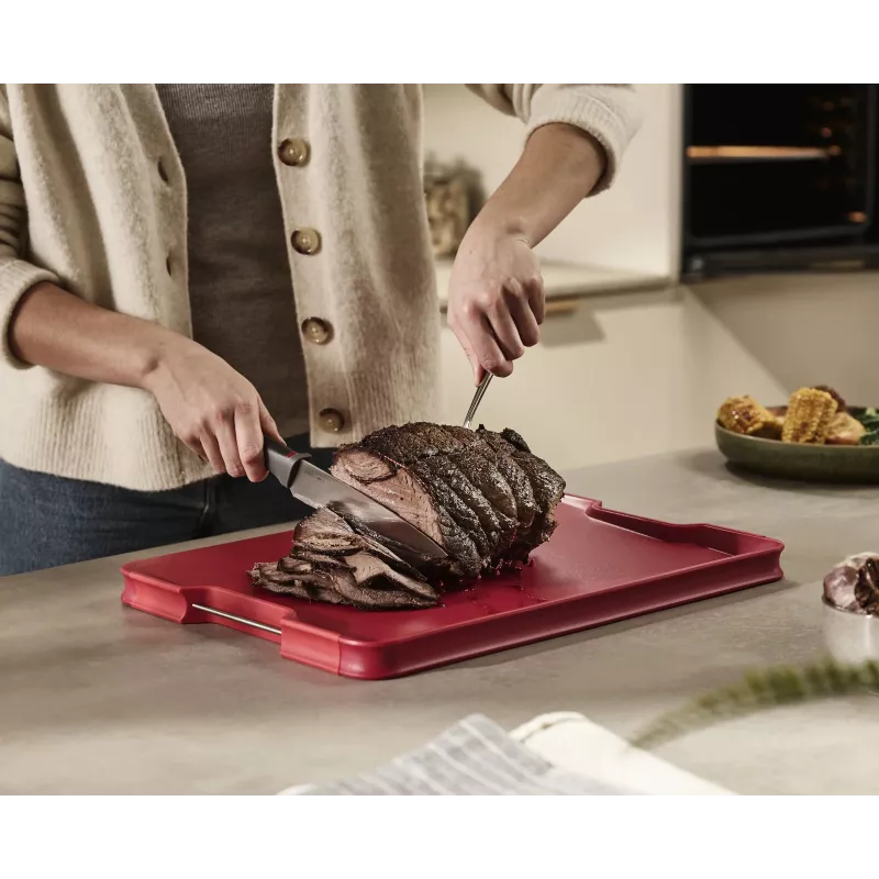 Joseph Joseph Cut&Carve Plus dubbelzijdige XL-snijplank rood