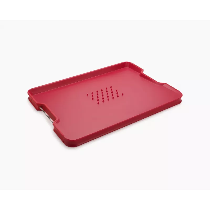 Joseph Joseph Cut&Carve Plus dubbelzijdige XL-snijplank rood