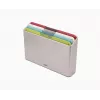 Joseph Joseph Folio Icon 4-delige, veelkleurige snijplankenset met opbergbox, grafiet/zilver