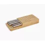 Joseph Joseph Elevate SST messenset met bamboe opbergla voor in de lade, 6-delig, Zilver/Beige 10563