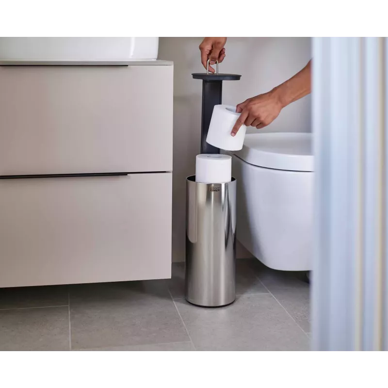 Joseph Joseph EasyStore Luxe RVS toiletrolhouder met verborgen vak