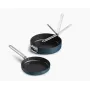 Joseph Joseph Space Fold Handle keramische antiaanbak 2-delige blauwe koekenpan-set