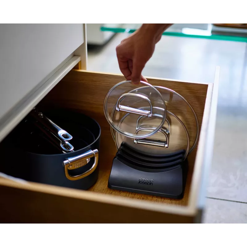 Joseph Joseph Space 3-delige deksel-opbergstandaard - grijs
