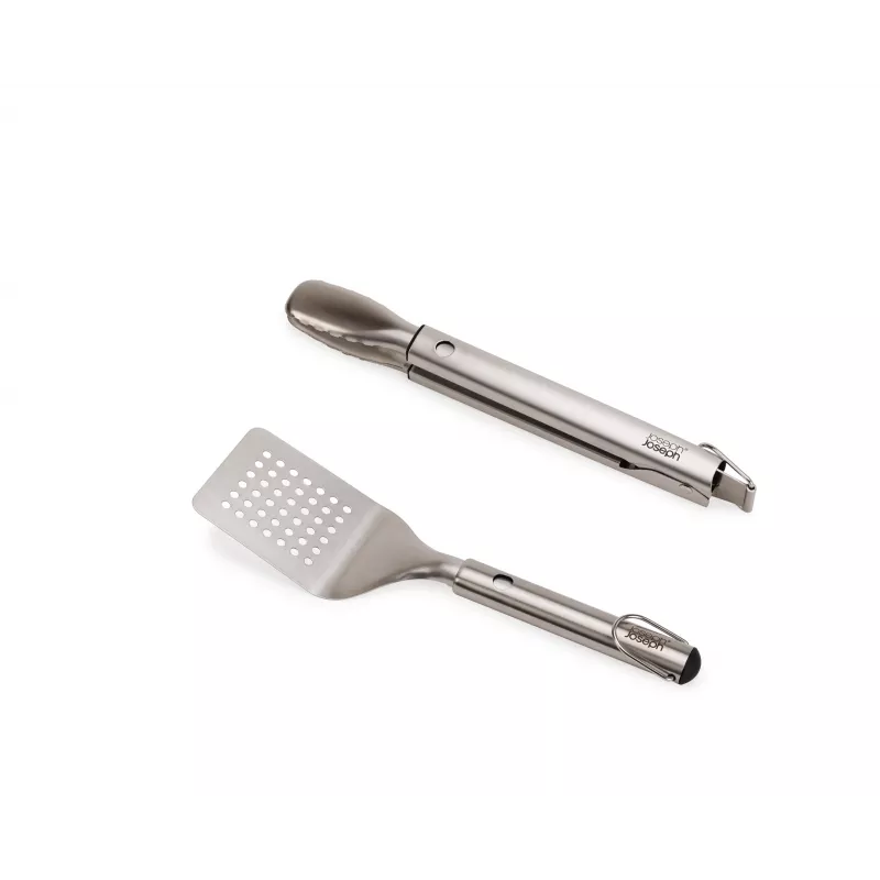 Joseph Joseph GrillOut 2-delige BBQ-spatel- en tangenset, grijs/RVS
