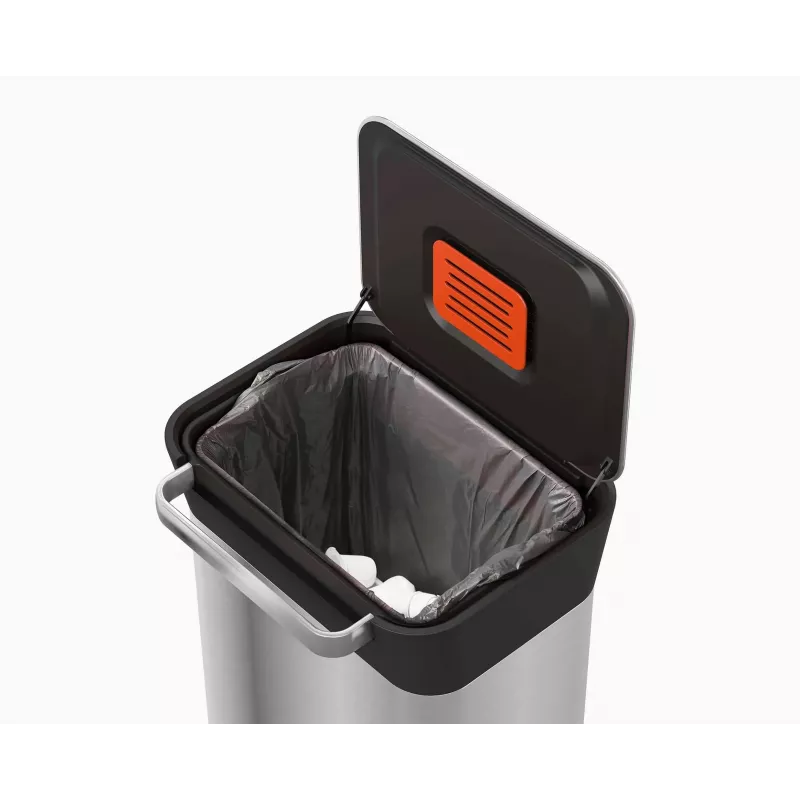 Joseph Joseph Titan 30L roestvrijstalen afvalpers met compactiesysteem