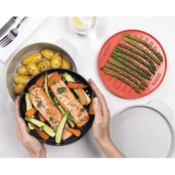 Joseph Joseph M-Cuisine 4-delige oranje magnetron-kookset
