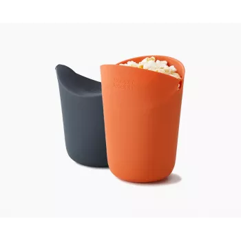 Joseph Joseph M-Cuisine 2-delige oranje magnetron-popcornmaker-set