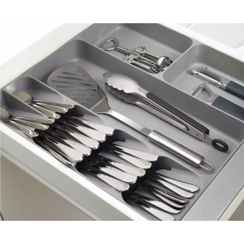 Joseph Joseph DrawerStore grijze bestek-, keukengerei- & gadget-organizer