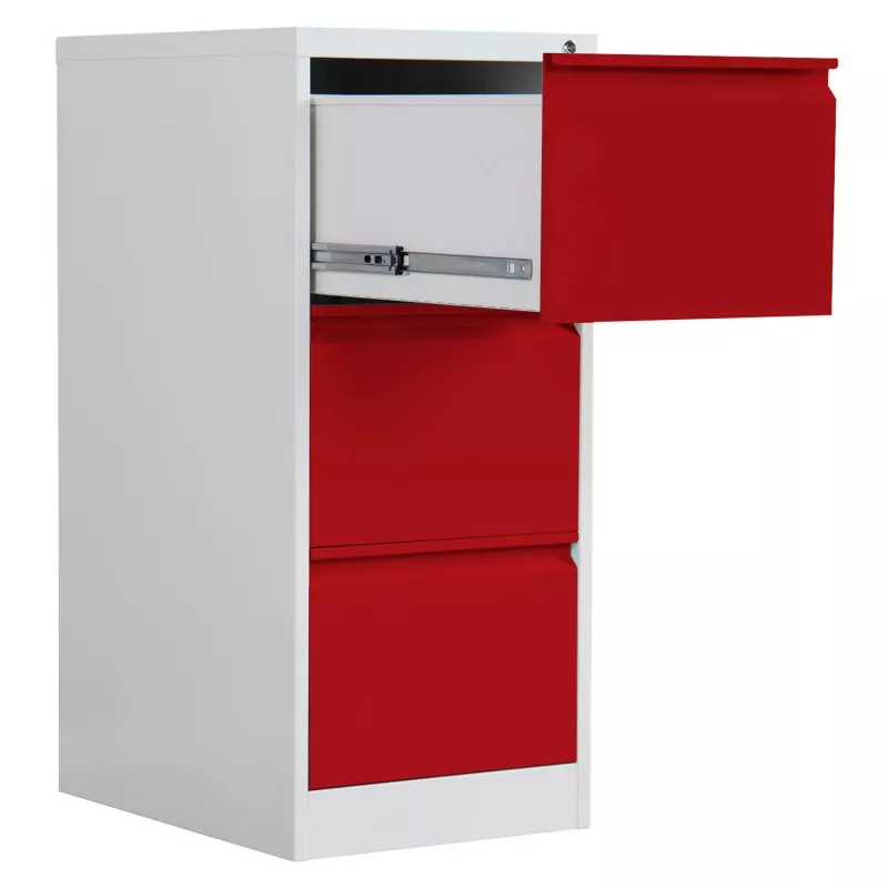Phoenix Safe brandwerende archiefkast 3 laden rood