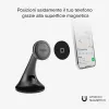 SBS universele magnetische brede zuignap telefoonhouder voor auto compatibel met MagSafe - zwart
