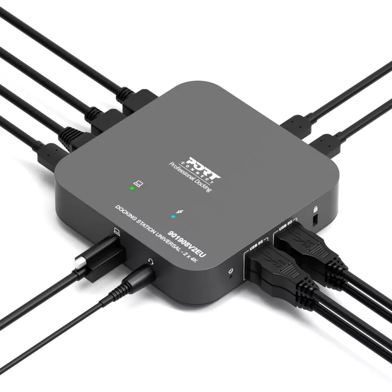 PORT Designs universele dockingstation - 2 x 4K 2 HDMI met voeding - EU
