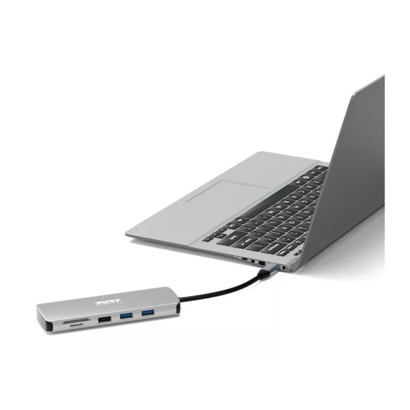 PORT Designs USB-C 9-in-1 dockingstation met 4K HDMI en 85W PD - Space Grey