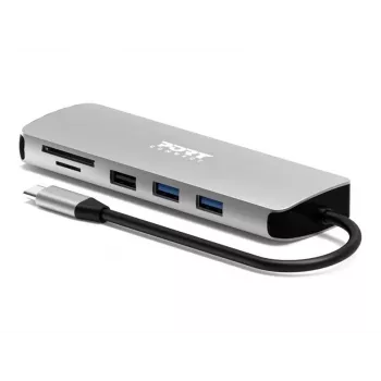 PORT Designs USB-C 9-in-1 dockingstation met 4K HDMI en 85W PD - Space Grey