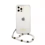 Guess Apple iPhone 12/12 Pro PC Script and White Pearls Case transparant