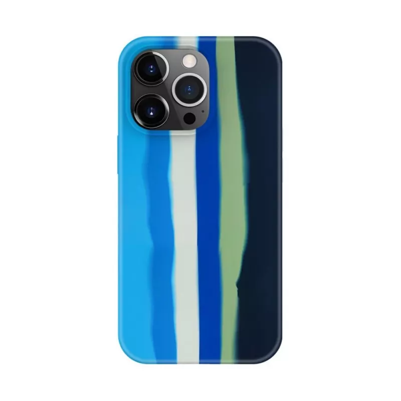 Evelatus Apple iPhone 15 Pro silicone hoesje meerkleurig blauw