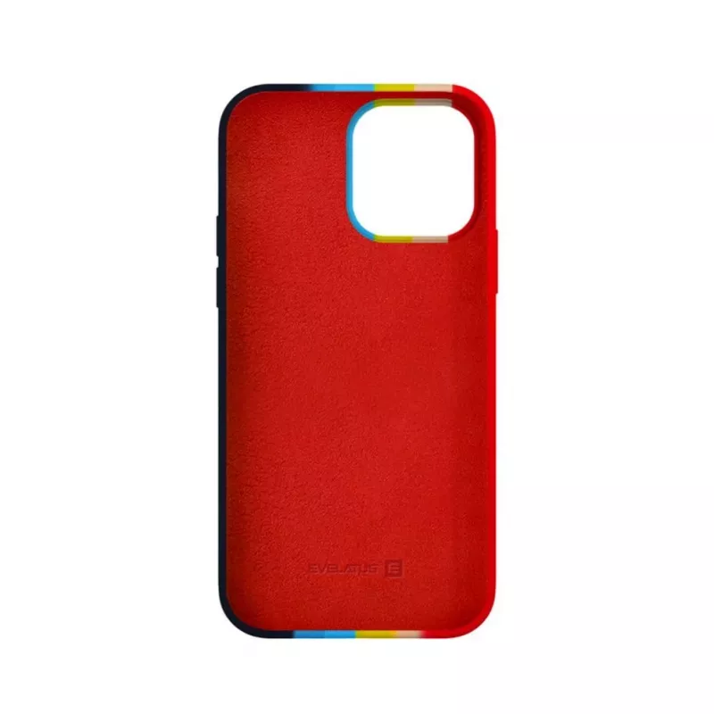 Evelatus Apple iPhone 15 Pro silicone hoesje meerkleurig regenboog